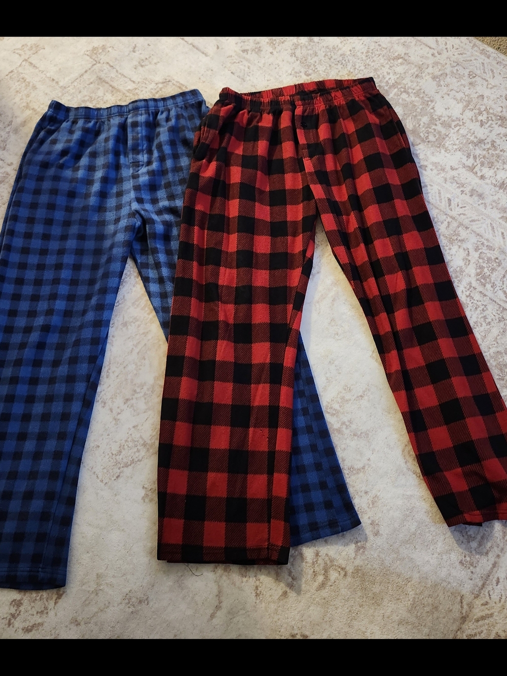 Red and Blue Pajama Pants Set